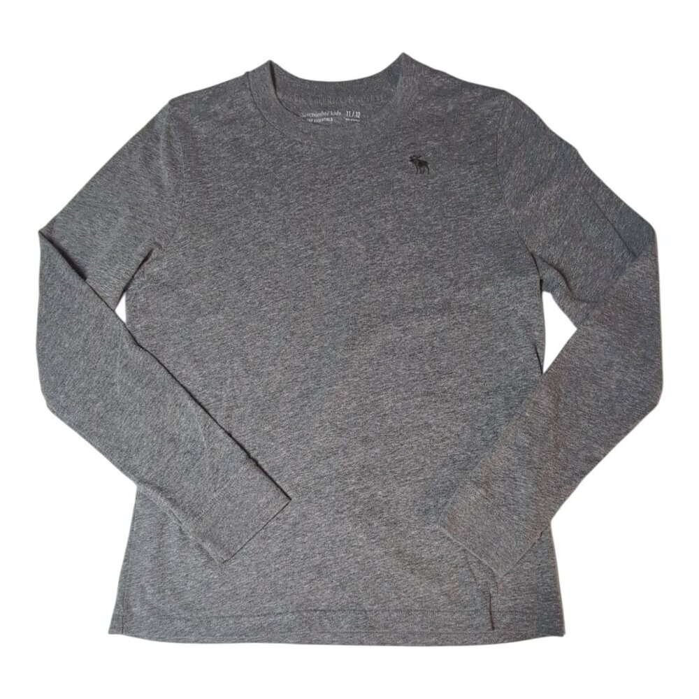 Abercrombie‎ Kids Gray Long Sleeve Crewneck Shirt 11/12 Cotton/Polyester Blend